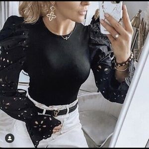 Zara contrast sleeve sweater